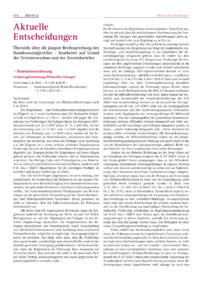 Dokument Aktuelle Entscheidungen