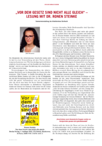 Dokument „Vor dem Gesetz sind nicht alle gleich“ – Lesung mit Dr. Ronen Steinke