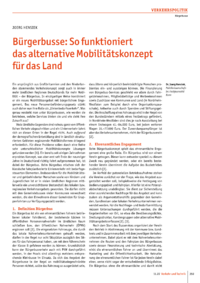 Dokument Bürgerbusse: So funktioniert das alternative Mobilitätskonzept für das Land