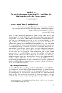 Dokument Zur steilen Karriere eines Begriffs – der Weg der Nachhaltigkeit in das Finanzwesen