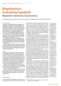 Dokument Biopolymere – im Kreislauf gedacht