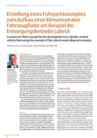 Dokument Erstellung eines Fuhrparkkonzeptes zum Aufbau einer klimaneutralen Fahrzeugflotte am Beispiel der Entsorgungsbetriebe Lübeck