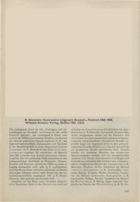 Dokument B. Miemietz: Kontrastive Linguistik Deutsch – Polnisch 1965–1980, Wilhelm Schmitz Verlag, Gießen 1981, 132 S.