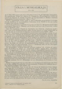 Dokument Olga I. Moskalskaja