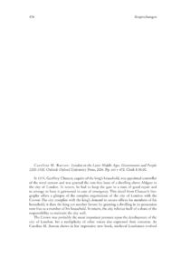 Dokument Caroline M. Barron: London in the Later Middle Ages. Government and People 1200–1500.