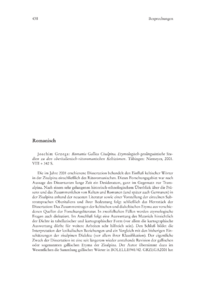 Dokument Joachim Grzega: Romania Gallica Cisalpina. Etymologisch-geolinguistische Studien zu den oberitalienisch-rätoromanischen Keltizismen.