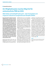 Dokument EU-Mitgliedstaaten machen Weg frei für emissionsfreie PKW ab 2035