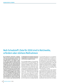 Dokument Null-Schadstoff: Ziele für 2030 sind in Reichweite, erfordern aber stärkere Maßnahmen