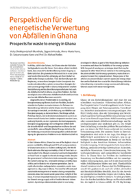 Dokument Perspektiven für die energetische Verwertung von Abfallen in Ghana