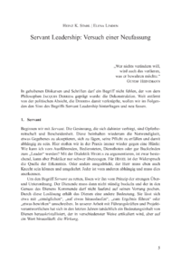 Dokument Servant Leadership: Versuch einer Neufassung