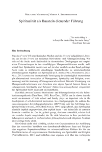 Dokument Spiritualität als Baustein dienender Führung