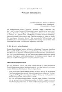 Dokument Wirksam Entscheiden