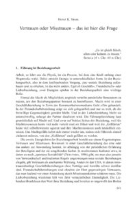 Dokument Vertrauen oder Misstrauen – das ist hier die Frage