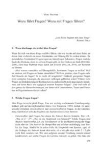 Dokument Wozu f&uuml;hrt Fragen? Wozu mit Fragen f&uuml;hren?