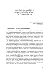 Dokument Individualisierendes Führen anhand persönlicher Werte – Ein Erfahrungsbericht