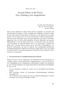 Dokument Gesund f&uuml;hren in der Praxis: Eine Anleitung zum Ausprobieren