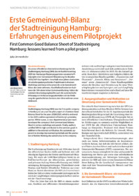 Dokument Erste Gemeinwohl-Bilanz der Stadtreinigung Hamburg: Erfahrungen aus einem Pilotprojekt