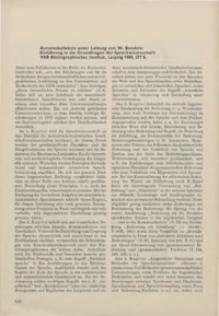 Dokument Autorenkollektiv unter Leitung von W. Bondzio: Einführung in die Grundfragen der Sprachwissenschaft VEB Bibliographisches Institut, Leipzig 1980, 277 S.