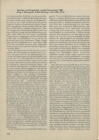 Dokument Sprache und Pragmatik. Lunder Symposium 1980. Hrsg. I. Rosengren, CWK Gleerup, Lund 1981, 331 S.