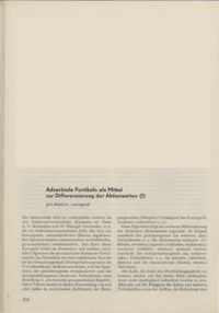 Dokument Adverbiale Partikeln als Mittel zur Differenzierung der Aktionsarten (1)
