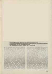 Dokument Henning Westheide: Grenzen des Zweitsprachenerwerbs? Eine linguistische Analyse des Deutsch niederländischer Germanistikstudenten. Mededelingen van het Talenlaboratorium von de Rijksuniversität te Leiden, No. 6, 1979, 234 S.