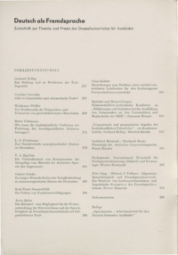 Dokument Inhaltsverzeichnis