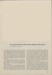 Dokument Zur Charakteristik monophrastischer Absätze im Deutschen