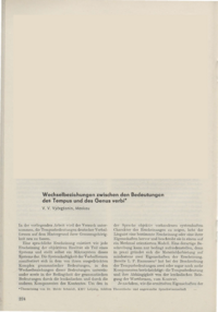 Dokument Wechselbeziehungen zwischen den Bedeutungen des Tempus und des Genus verbi