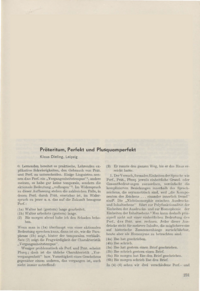 Dokument Pr&auml;teritum, Perfekt und Plusquamperfekt