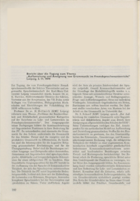 Dokument Bericht über die Tagung zum Thema „Aufbereitung und Aneignung von Grammatik im Fremdsprachenunterricht“ Leipzig, 2.11.1979