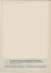 Dokument Zur Problematik der konfrontativen Beschreibung deutscher und polnischer Präpositionen in Adverbialien
