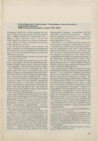 Dokument Erhard Agricola: Textstruktur, Textanalyse, Informationskern, Linguistische Studien, VEB Verlag Enzyklop&auml;die, Leipzig 1979, 109 S.