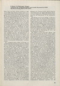 Dokument F. Daneš / D. Viehweger (Hrsg.): Probleme der Textgrammatik II. Als: Studio Grammatica XVIII Akademie-Verlag, Berlin 1977, 251 S.
