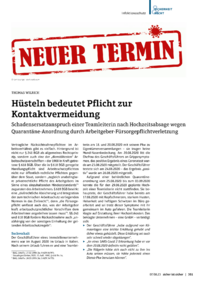 Dokument Hüsteln bedeutet Pflicht zur Kontaktvermeidung