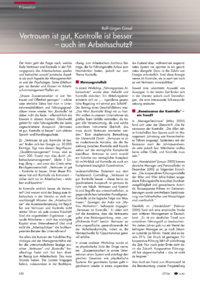 Dokument Vertrauen ist gut, Kontrolle ist besser – auch im Arbeitsschutz?