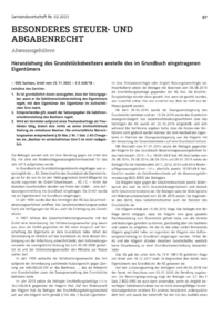 Dokument Heranziehung des Grundstücksbesitzers anstelle des im Grundbuch eingetragenen Eigentümers