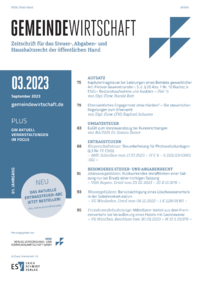 Dokument Zeitschrift Gemeindewirtschaft (GW) Ausgabe 03 2023