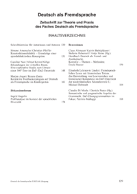 Dokument Inhaltsverzeichnis