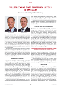 Dokument Vollstreckung eines Deutschen Urteils in Dänemark