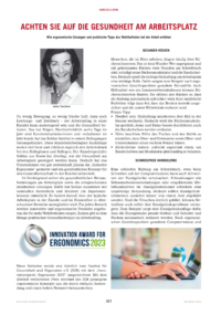 Dokument Achten Sie auf die Gesundheit am Arbeitsplatz