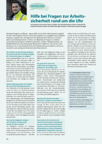 Dokument Hilfe bei Fragen zur Arbeitssicherheit rund um die Uhr