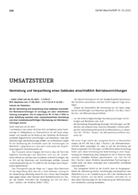 Dokument Vermietung und Verpachtung eines Gebäudes einschließlich Betriebsvorrichtungen
