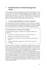 Dokument Kaufmännisches Gebäudemanagement (KGM)