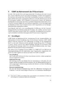 Dokument COBIT als Rahmenwerk der IT-Governance