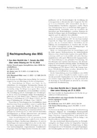 Dokument Rechtsprechung des BSG