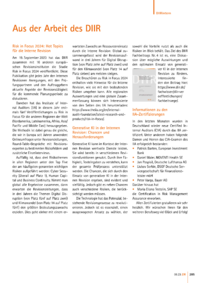 Dokument Aus der Arbeit des DIIR