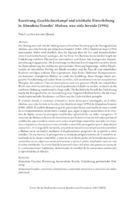 Dokument Essstörung, Geschlechterkampf und triebhafte Einverleibung in Almudena Grandes’  Malena, una vida hervida  (1996)