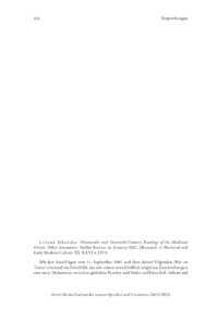 Dokument Liliana Sikorska: Nineteenth- and Twentieth-Century Readings of the Medieval Orient. Other Encounters. Berlin/Boston: de Gruyter 2021. (Research in Medieval and Early Modern Culture 32).