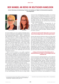 Dokument Der Mangel an ReFas in deutschen Kanzleien