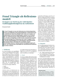 Dokument Fraud Triangle als Reflexionsmodell